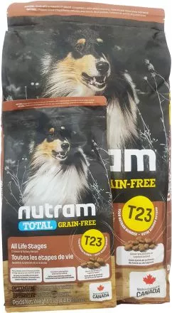 Nutram T23 Turkey & Chiken 11.4 + 2 kg (курка та індичка) сухий корм для собак