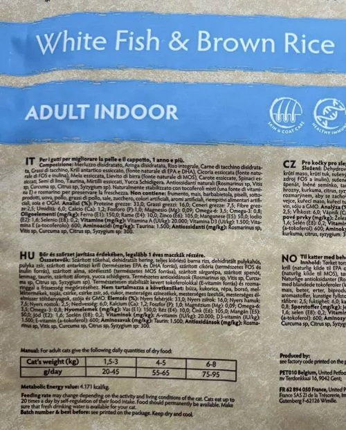 Сухий корм для кішок з нормальною активністю від 1 року Grandorf White Fish & Brown Rice Adult Indoor 400 г (5404009503404) - фото №3