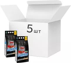 Упаковка наповнювача для котячого туалету SuperCat Преміум Деревний поглинаючий 5 х 3 кг (14823089305476)