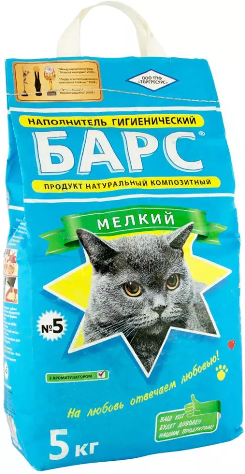 Упаковка наповнювача для котячого туалету Барс №5 Бентонітовий грудкувальний 5 кг 4 шт (4820031335263) - фото №2