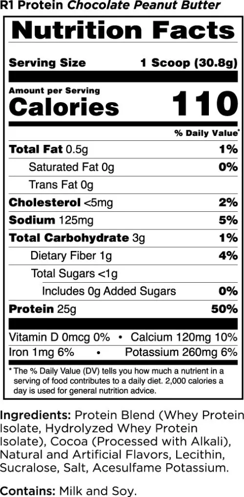 Протеин премиум Rule 1 Protein R1 2341 г Chocolate Peanut Butter (858925004609) - фото №2