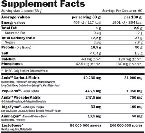 Протеин AMIX MuscleCore Smooth-8 Protein - 2300 г Клубника (8594159537330) - фото №2