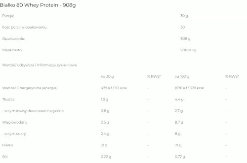 Протеїн 6PAK 80 Whey Protein 908 г Кокос (5902811811231) - фото №2