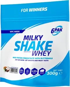 Белковая добавка 6Pak Milky Shake Whey 300 г Кокос Шоколад (5902811803427)