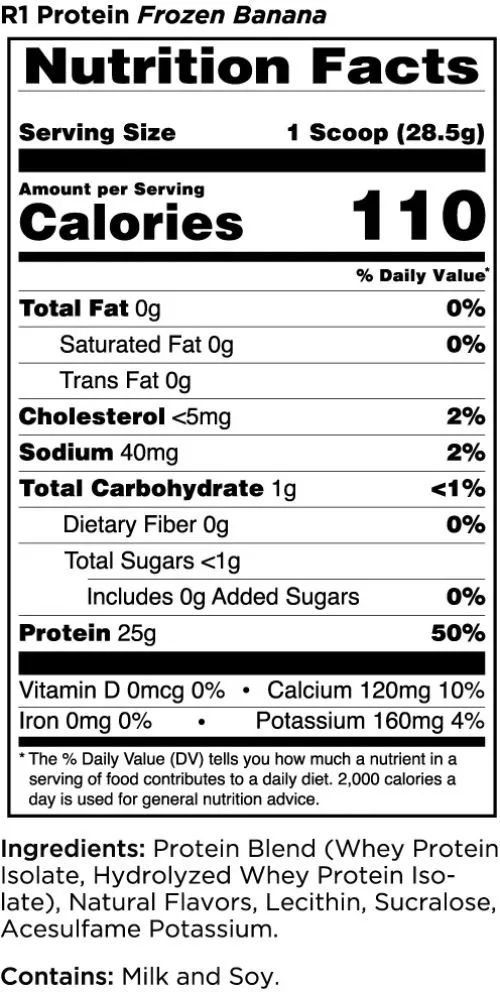 Протеїн преміум Rule 1 Protein R1 1083 г Frozen Banana (853414006751) - фото №2