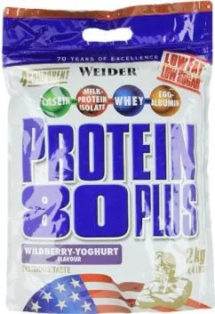 Протеин Weider 80 Plus 2000 г Лесные ягоды-Йогурт (4044782301890)