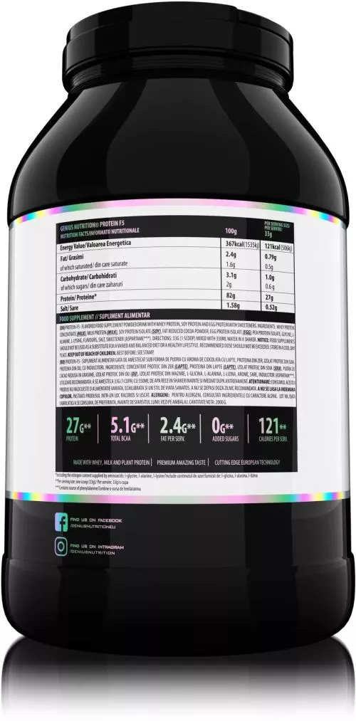 Протеїн Genius Nutrition Protein-F5 2000 г (5949471392137) - фото №2