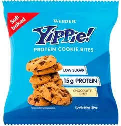 Печенье Weider Yippie! Protein cookie bites 50 г Шоколад 6 шт. (4044782900055)