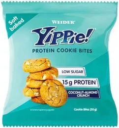Печиво Weider Yippie! Protein cookie bites 50 г Кокос-Мигдаль 6 шт. (4044782900253)