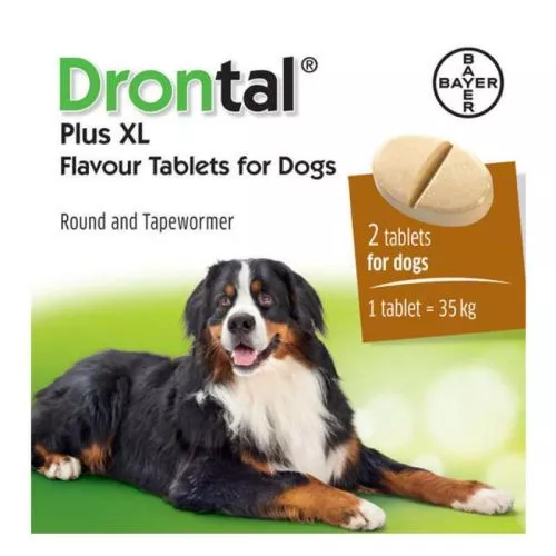 Bayer Drontal Plus XL на 35 кг Таблетки для собак для лечения и профилактики гельминтозов 2 таб - фото №4