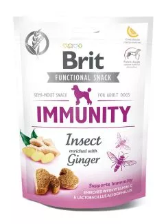Brit Immunity Care Функциональные лакомства насекомые с имбирем для собак, 150 г