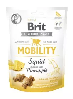 Brit Care Mobility Функциональные лакомства кальмар с ананасом для собак, 150 г