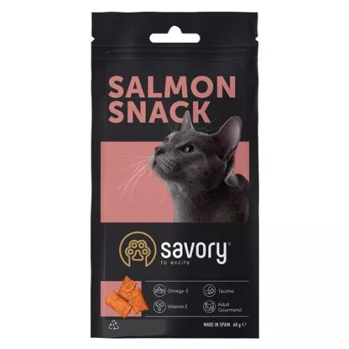 Savory Snack Подушечки для вибагливих котів з лососем 60 г (31454) - фото №4