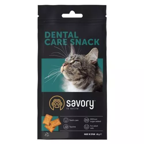 Savory Snack Подушечки для заохочення котів здоров'я зубів 60 г (31478) - фото №4