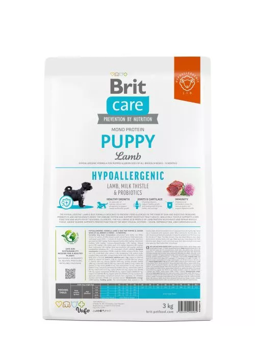 Сухий корм Brit Care Dog Hypoallergenic Puppy для цуценят, гіпоалергенний з ягням, 3 кг (172212) - фото №5