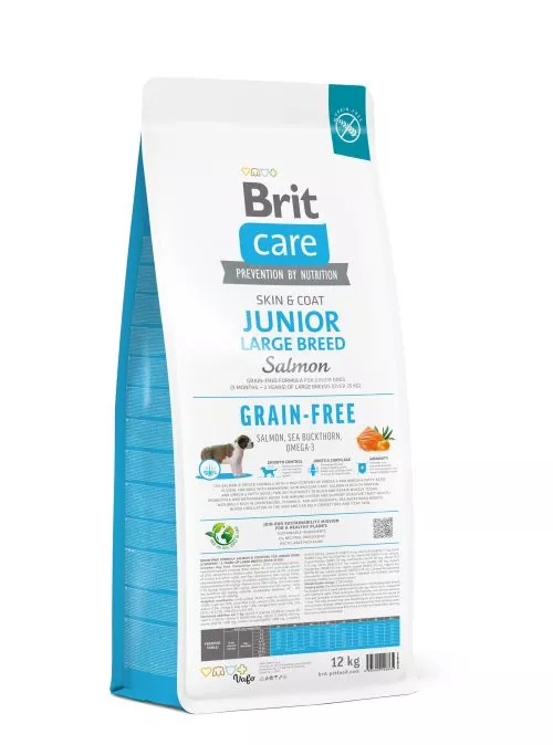 Сухий корм Brit Care Dog Grain-free Junior Large Breed для молодих собак великих порід, беззерновий з лососем, 12 кг (172201) - фото №3