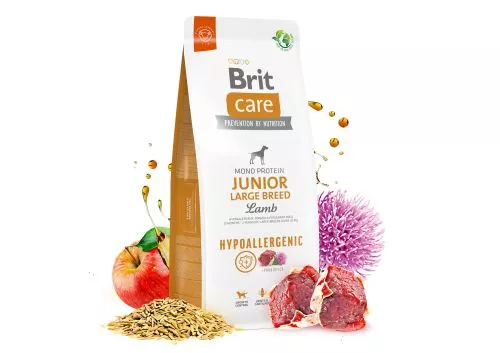 Сухой корм Brit Care Dog Hypoallergenic Junior Large Breed для молодых собак больших пород, гипоаллергенный с ягненком, 1 кг (172217) - фото №5