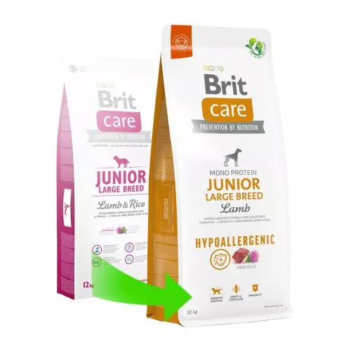 Сухий корм Brit Care Dog Hypoallergenic Junior Large Breed для молодих собак великих порід, гіпоалергенний з ягням, 12 кг (172219) - фото №2