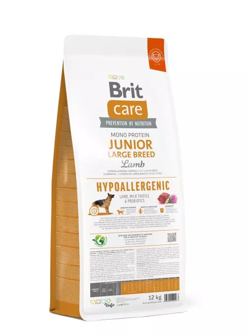 Сухой корм Brit Care Dog Hypoallergenic Junior Large Breed для молодых собак больших пород, гипоаллергенный с ягненком, 12 кг (172219) - фото №4