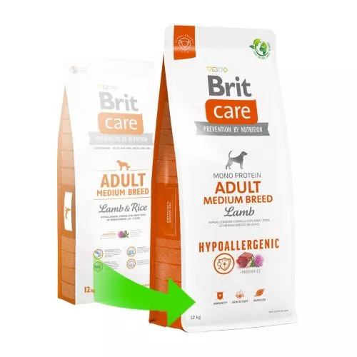 Сухий корм Brit Care Dog Hypoallergenic Adult Medium Breed для собак середніх порід, гіпоалергенний з ягням, 12 кг (172216) - фото №2