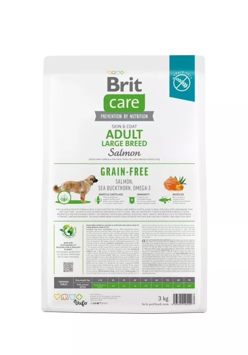 Сухий корм Brit Care Dog Grain-free Adult Large Breed для собак великих порід, беззерновий з лососем, 3 кг (172203) - фото №5