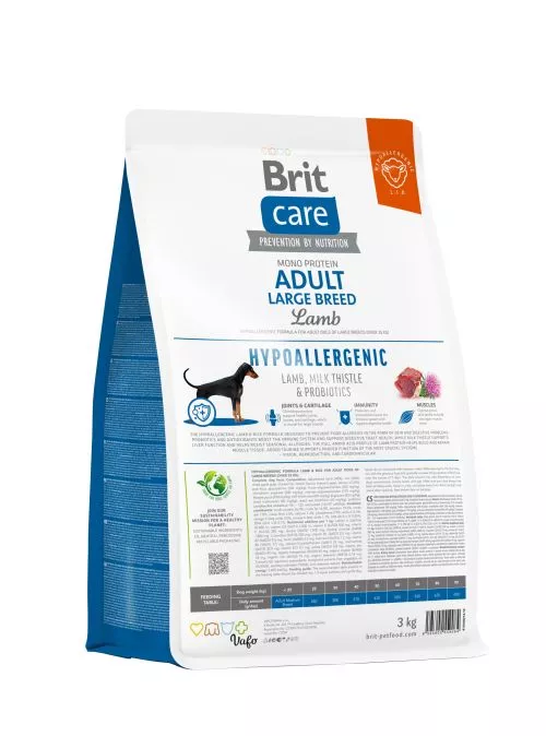 Сухой корм Brit Care Dog Hypoallergenic Adult Large Breed для собак больших пород, гипоаллергенный с ягненком, 3 кг (172221) - фото №4
