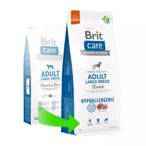 Сухий корм Brit Care Dog Hypoallergenic Adult Large Breed для собак великих порід, гіпоалергенний з ягням, 12 кг (172222) - фото №2