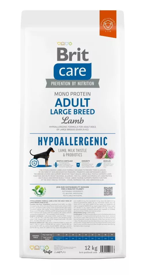 Сухий корм Brit Care Dog Hypoallergenic Adult Large Breed для собак великих порід, гіпоалергенний з ягням, 12 кг (172222) - фото №5