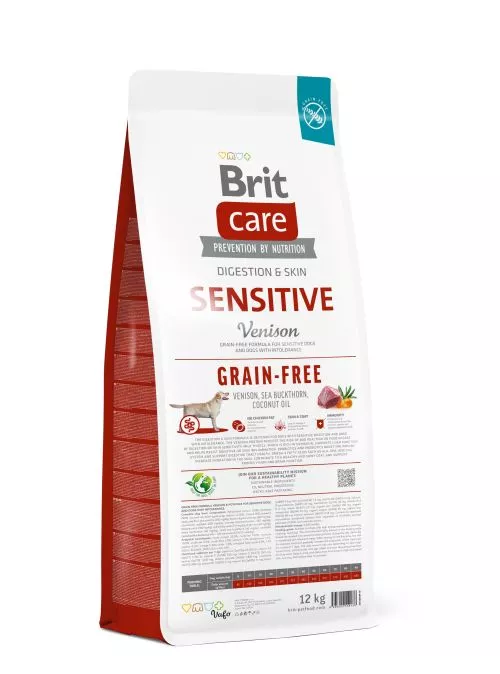 Сухий корм Brit Care Dog Grain-free Sensitive для собак з чутливим травленням, беззерновий з олениною, 12 кг (172210) - фото №3