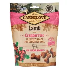 Carnilove Dog Crunchy Snack Ласощі для собак, ягняти і журавлина, 200 г