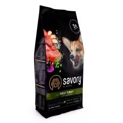 Сухий корм Savory All Breed для стерилізованих собак усіх порід, зі свіжою індичкою, 1 кг (31492)