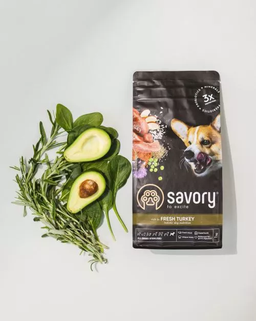 Сухой корм Savory All Breed для стерилизованных собак всех пород, со свежей индейкой, 1 кг (31492) - фото №5