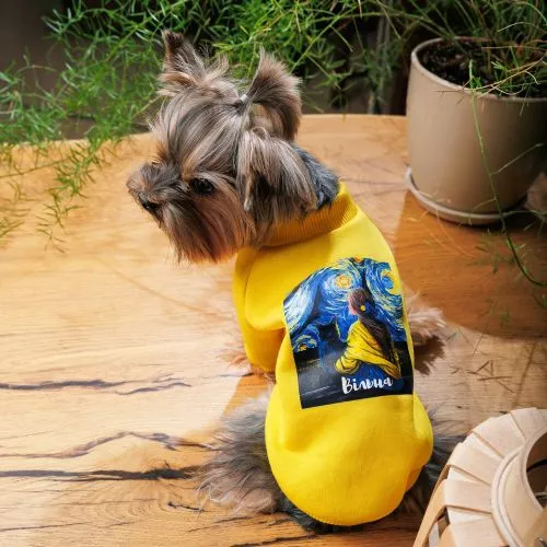 Толстовка Pet Fashion "Вiльна" для собак, розмір S, жовта - фото №3