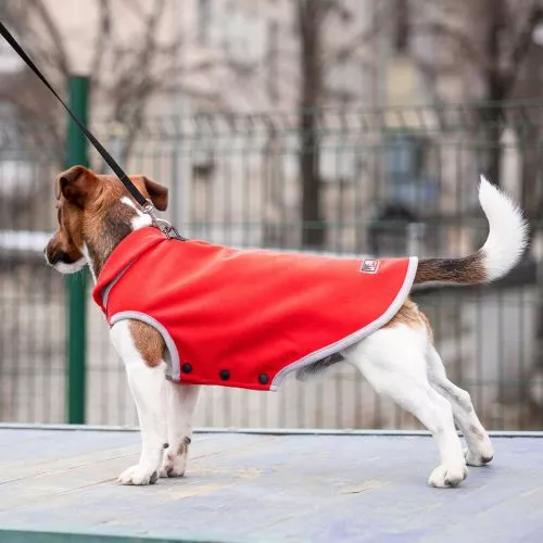 Жилет Pet Fashion «Fleecy» для собак, розмір M, червоно-сірий - фото №2