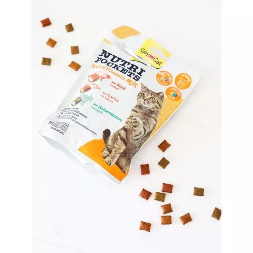 GimCat Nutri Pockets Ласощі для котів Мультивітамін мікс 150 г (G-419251/400693) - фото №3