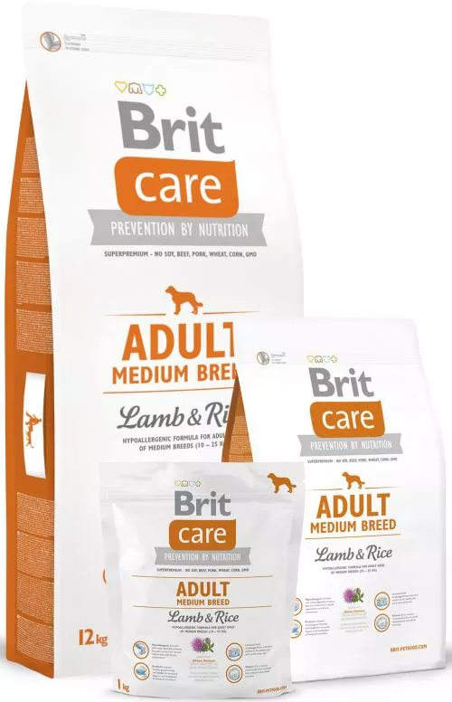 Brit Care Adult Medium Breed Lamb and Rice 3 kg сухий корм для дорослих собак середніх порід - фото №2