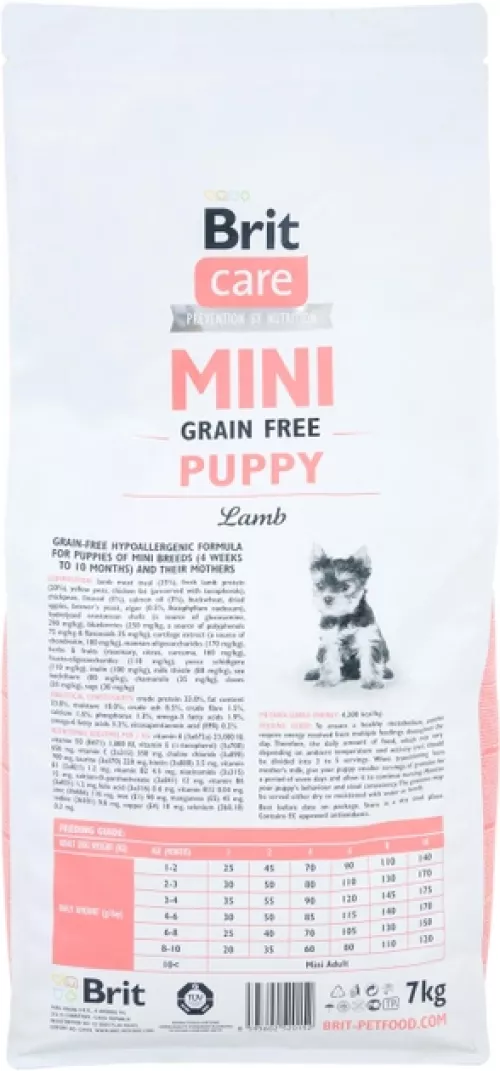 Brit Care Mini Puppy Lamb 7 kg сухий корм для цуценят і молодих собак мініатюрних порід - фото №2