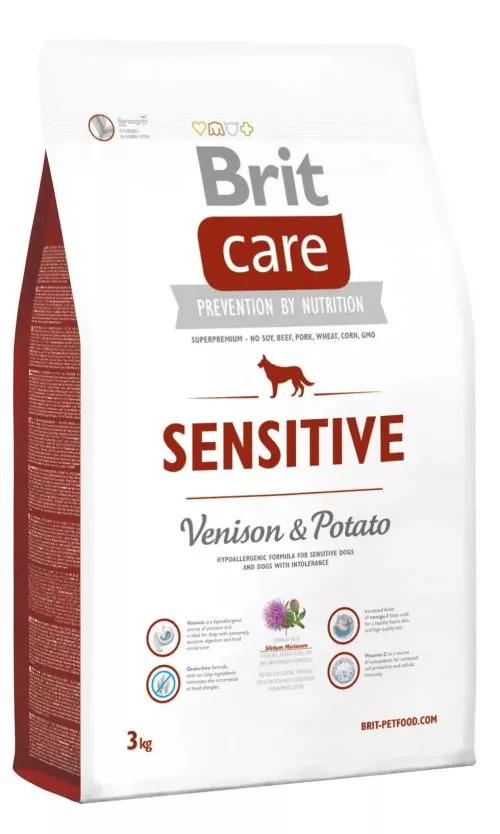 Brit Care Sensitive Venison & Potato 3 kg сухий корм для собак із чутливим травленням - фото №2