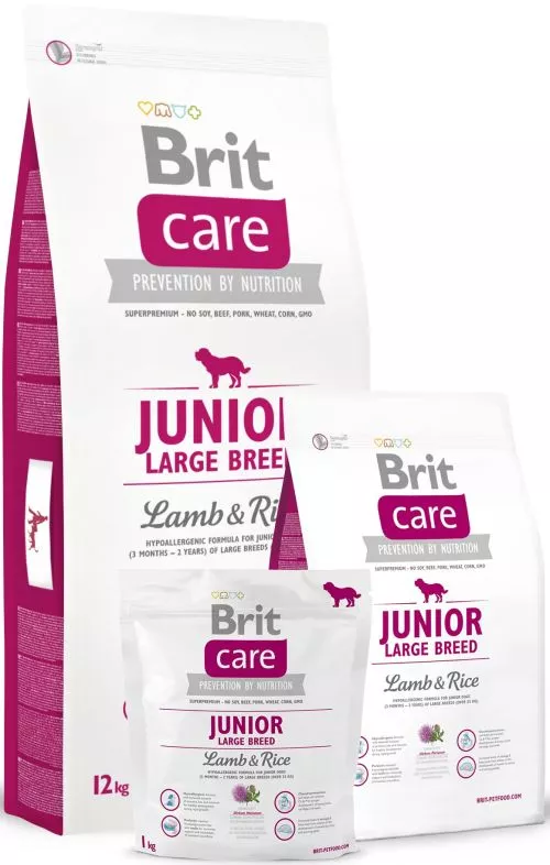 Brit Care Junior Large Breed Lamb and Rice 3 kg сухий корм для цуценят та молодих собак великих порі - фото №2