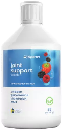 Комплекс глюкозамина, хондроитина и МСМ с добавлением коллагена Sporter Joint Support Collagen 500 мл Berry (4820249720127)