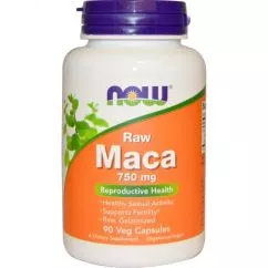 Природний биостимуляторор NOW Foods Raw Maca 750 мг 90 капсул (733739047779)