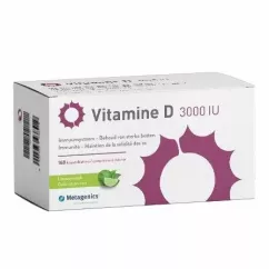 Вітамін Д, Vitamin D, Metagenics, 3000 МО, смак лайма, 168 жувальних таблеток (5400433238219)