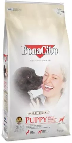 Корм для собак BonaCibo Puppy High Energy Chicken&Rice with Anchovy 15 кг (BC405741)