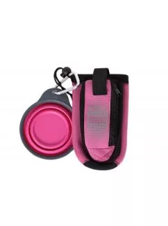 Портативная сумка Dexas Боттл Покет со складной миской (розовый.) (dx30809)