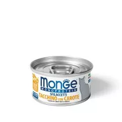 Вологий корм Monge Cat MONOPROTEIN м'ясні пластівці індичка морква 0,08кг (70007191)