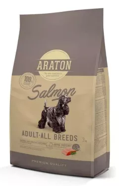 Cухий корм з лососем для дорослих собак усіх порід Araton Salmon Adult All Breeds 3кг (ART45965)