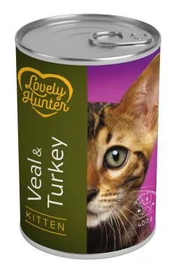 Вологий корм для кошенят Lovely Hunter Kitten Veal and Turkey 400 г (LHU45346)