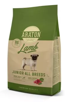 Cухий корм для молодих собак з ягнятиною і рисом Araton Lamb Junior All Breeds 3кг (ART47483)