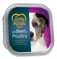 Вологий корм для цуценят Lovely Hunter Puppy Beef and Poultry 150 г (LHU45443)