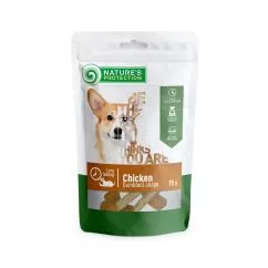 Лакомства для собак с курицей в форме гантели Nature's Protection snack for dogs with chicken 75g (SNK46087)